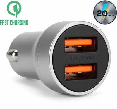 UniBoss 20 W Qualcomm Certified Turbo Car Charger(Grey)