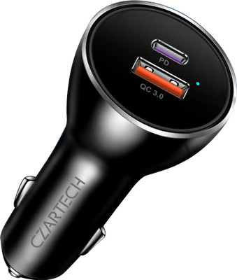 CZARTECH 38 W Qualcomm 3.0 Turbo Car Charger(Black)