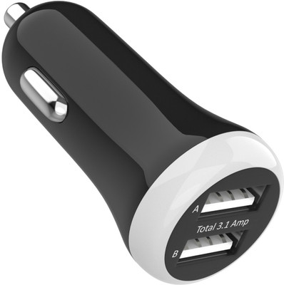 vismac 3.1 Amp Turbo Car Charger(White)