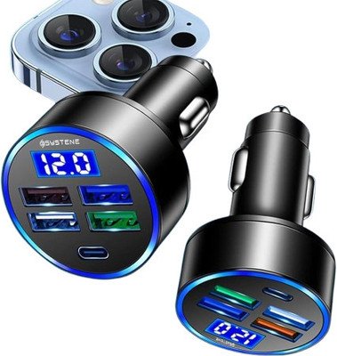 X88 Pro 6 Amp Qualcomm Certified Turbo Car Charger(Black, With USB Cable)