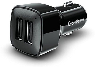 CyberPower 15.5 W Turbo Car Charger(Black, With USB Cable)