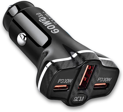 IEVO 3 Amp Turbo Car Charger(Black)
