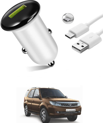 AuTO ADDiCT 25.5 W Turbo Car Charger(White, With USB Cable)