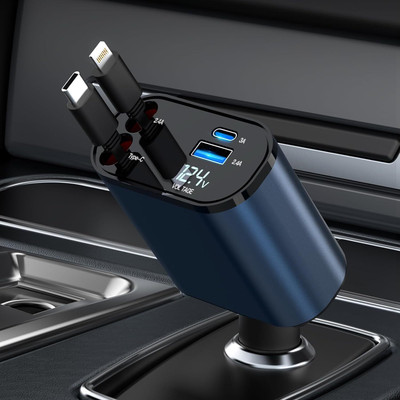 VELOGK 60 W Qualcomm 3.0 Turbo Car Charger(Black, With USB Cable)