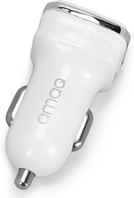 amaq 2.8 Amp Turbo Car Charger(White)