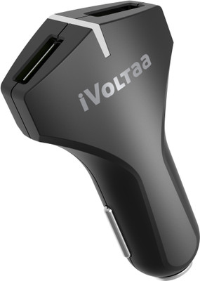 iVoltaa 18 W Qualcomm 3.0 Turbo Car Charger(Black, With USB Cable)