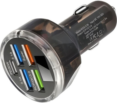 MARS 12 W Qualcomm Certified Turbo Car Charger(Black)