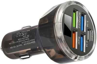 Muvit 12 W Qualcomm Certified Turbo Car Charger(Black)