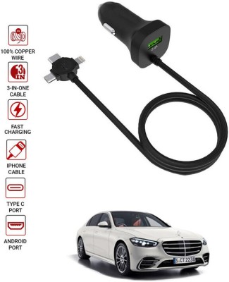 AYW 4.1 Amp Turbo Car Charger(Black, With USB Cable)