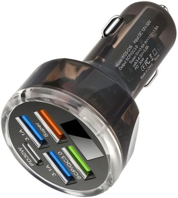 MARS 12 W Qualcomm Certified Turbo Car Charger(Black)