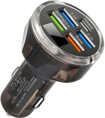 MARS 12 W Qualcomm Certified Turbo Car Charger(Black)