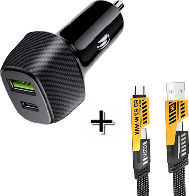 Chaebol 20 W Qualcomm 3.0 Turbo Car Charger(Black, With USB Cable)