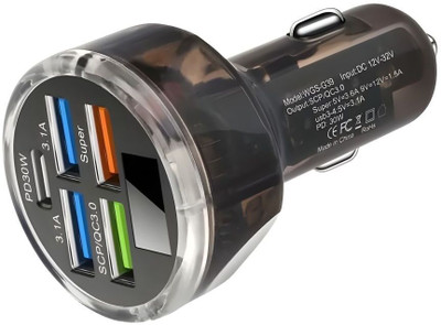 MARS 12 W Qualcomm Certified Turbo Car Charger(Black)