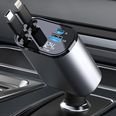 ASTOUND 3 Amp Turbo Car Charger(Black, With USB Cable)