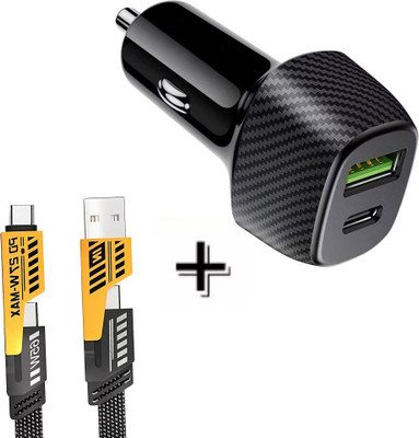 Chaebol 20 W Qualcomm 3.0 Turbo Car Charger(Black, With USB Cable)