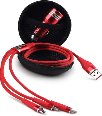 Chaebol 61.2 W Qualcomm Certified Turbo Car Charger(Red, With USB Cable)