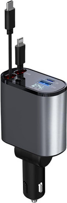 ASTOUND 3 Amp Turbo Car Charger(Black, With USB Cable)