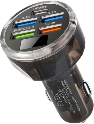 Muvit 12 W Qualcomm Certified Turbo Car Charger(Black)