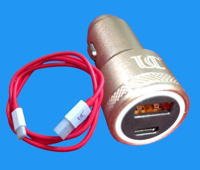 UNICRO 6 Amp Qualcomm 3.0 Turbo Car Charger(Gold, With USB Cable)