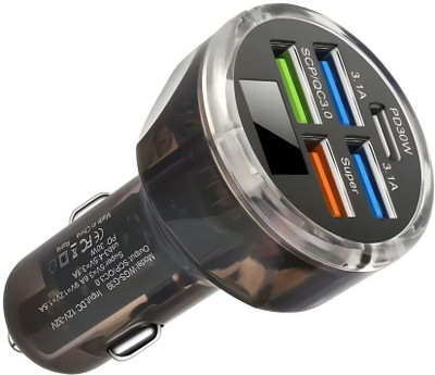 Muvit 12 W Qualcomm Certified Turbo Car Charger(Black)