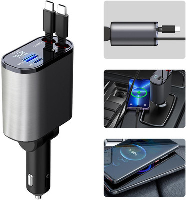 ASTOUND 3 Amp Turbo Car Charger(Black, With USB Cable)