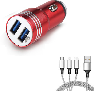 CIHROX 61.2 W Qualcomm 3.0 Turbo Car Charger(Multicolor, With USB Cable)