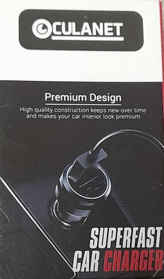OculaNet 65 W Qualcomm 3.0 Turbo Car Charger(Multicolor)