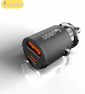 delphine 65 W Turbo Car Charger(Black, With USB Cable)
