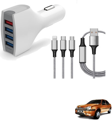KOZDIKO 5.8 Amp Turbo Car Charger(White, With USB Cable)
