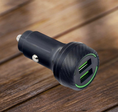 SS GOLD 3.1 Amp Qualcomm Certified Turbo Car Charger(Black, With USB Cable)