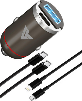 DR VAKU 65 W Turbo Car Charger(Black, With USB Cable)