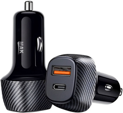 MAK 60 W Turbo Car Charger(Black)