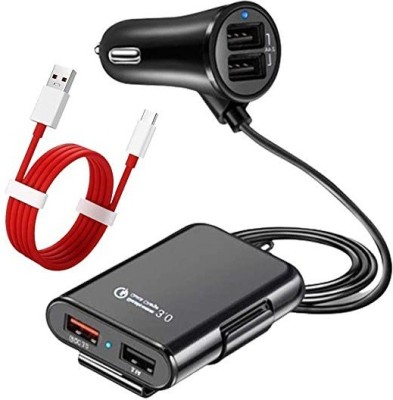 X88 Pro 31.5 W Qualcomm Certified Turbo Car Charger(Black, With USB Cable)