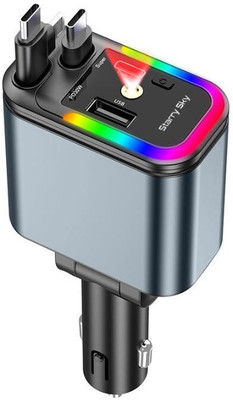 RGV 180 W Qualcomm Certified Turbo Car Charger(Grey, With USB Cable)