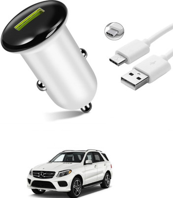 AuTO ADDiCT 25.5 W Turbo Car Charger(White, With USB Cable)