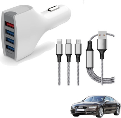 KOZDIKO 5.8 Amp Turbo Car Charger(White, With USB Cable)