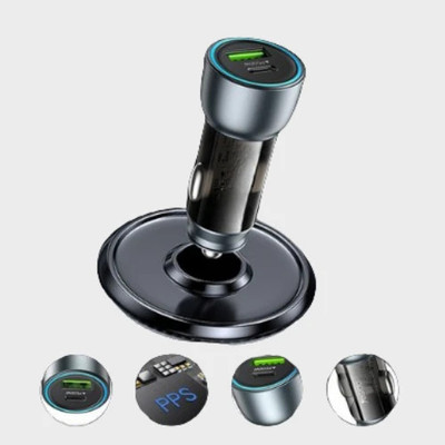 evaaenterprises 65 W Qualcomm 3.0 Turbo Car Charger(Black)