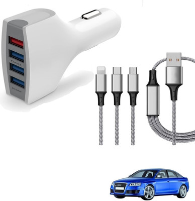 KOZDIKO 5.8 Amp Turbo Car Charger(White, With USB Cable)