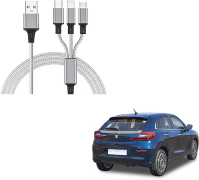 AuTO ADDiCT 17 W Turbo Car Charger(White, With USB Cable)