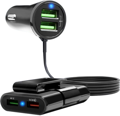 MARS 36 W Qualcomm 3.0 Turbo Car Charger(Black)