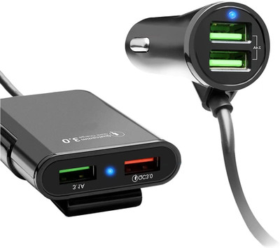 MARS 36 W Qualcomm Certified Turbo Car Charger(Black)