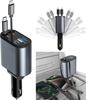 MARS 120 W Qualcomm 3.0 Turbo Car Charger(Black)