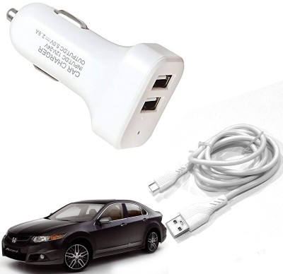 AUTO PEARL 3.4 Amp Qualcomm 3.0 Turbo Car Charger(White, With USB Cable)