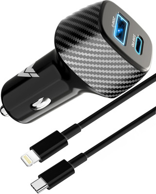 DR VAKU 53 W Qualcomm 3.0 Turbo Car Charger(Black, With USB Cable)