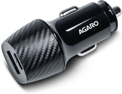 AGARO 2.5 Amp Turbo Car Charger(Black)