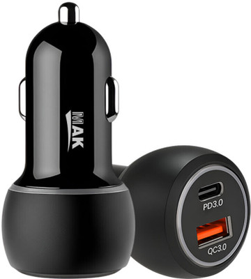 MAK 80 W Turbo Car Charger(Black)