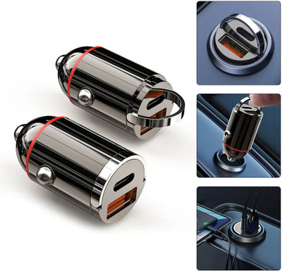 Desk 60 W Qualcomm Certified Turbo Car Charger(Black)