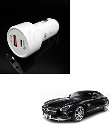 KOZDIKO 18 W Qualcomm 3.0 Turbo Car Charger(White, With USB Cable)
