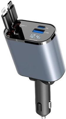 ZARRY 3 Amp Turbo Car Charger(Black, With USB Cable)
