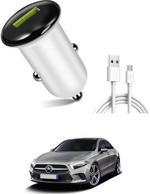 AuTO ADDiCT 25.5 W Turbo Car Charger(White, With USB Cable)